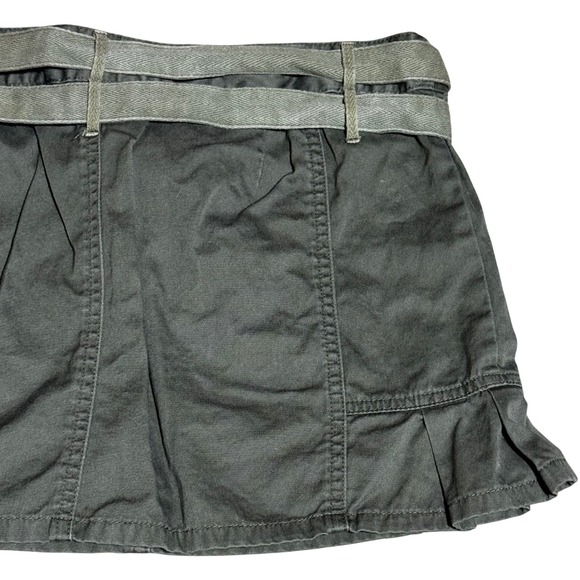 Y2K IT-GIRL Billabong Cargo Mini Skirt with Belt – Olive Green Size 3 VINTAGE - Picture 8 of 10